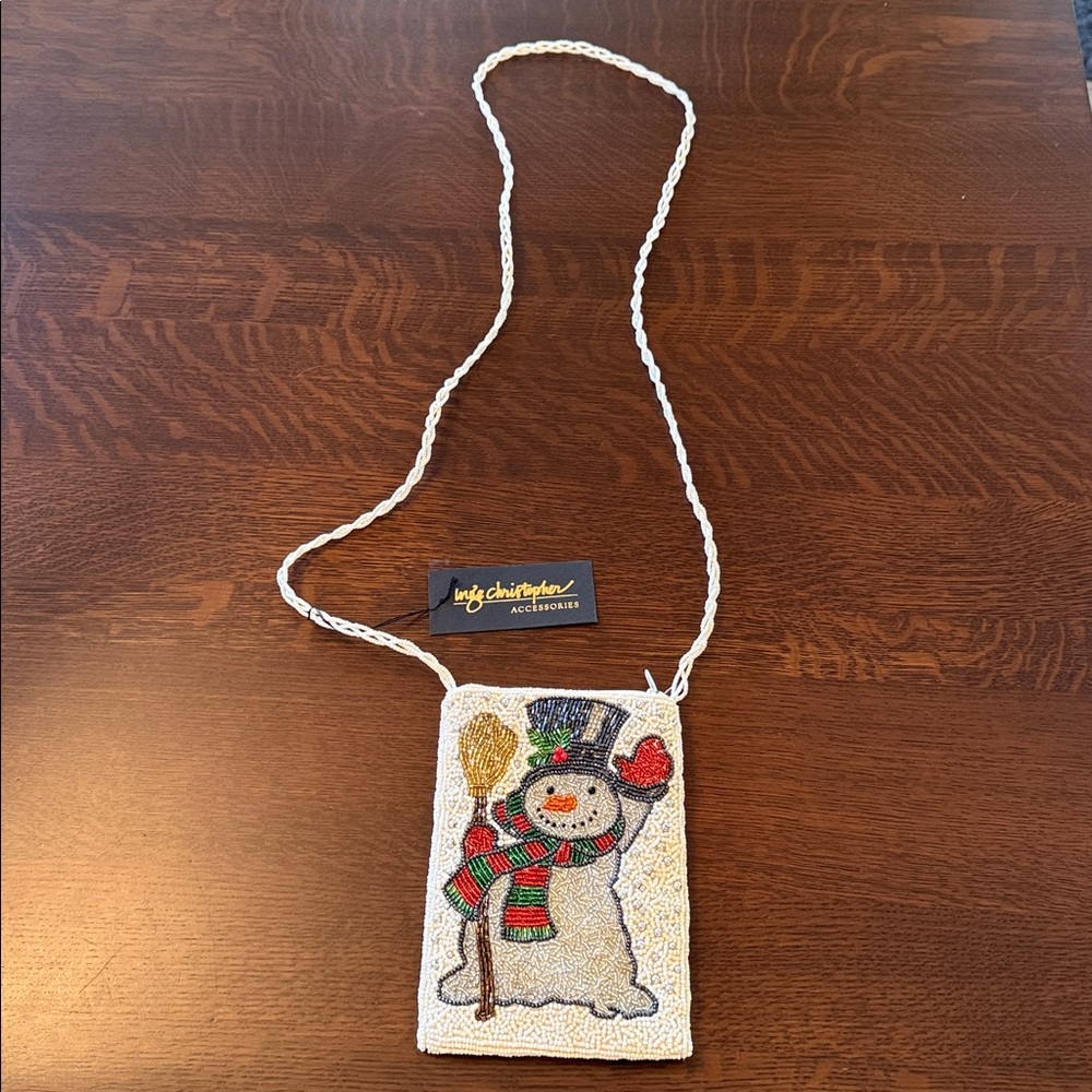Inge Christopher beaded snowman purse bag. New With Tags. - Picture 6 of 8
